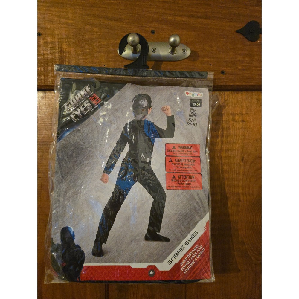 Disguise G.I. Joe Origins Snake Eyes Child Costume Jumpsuit Mask Size S 4-6 NEW